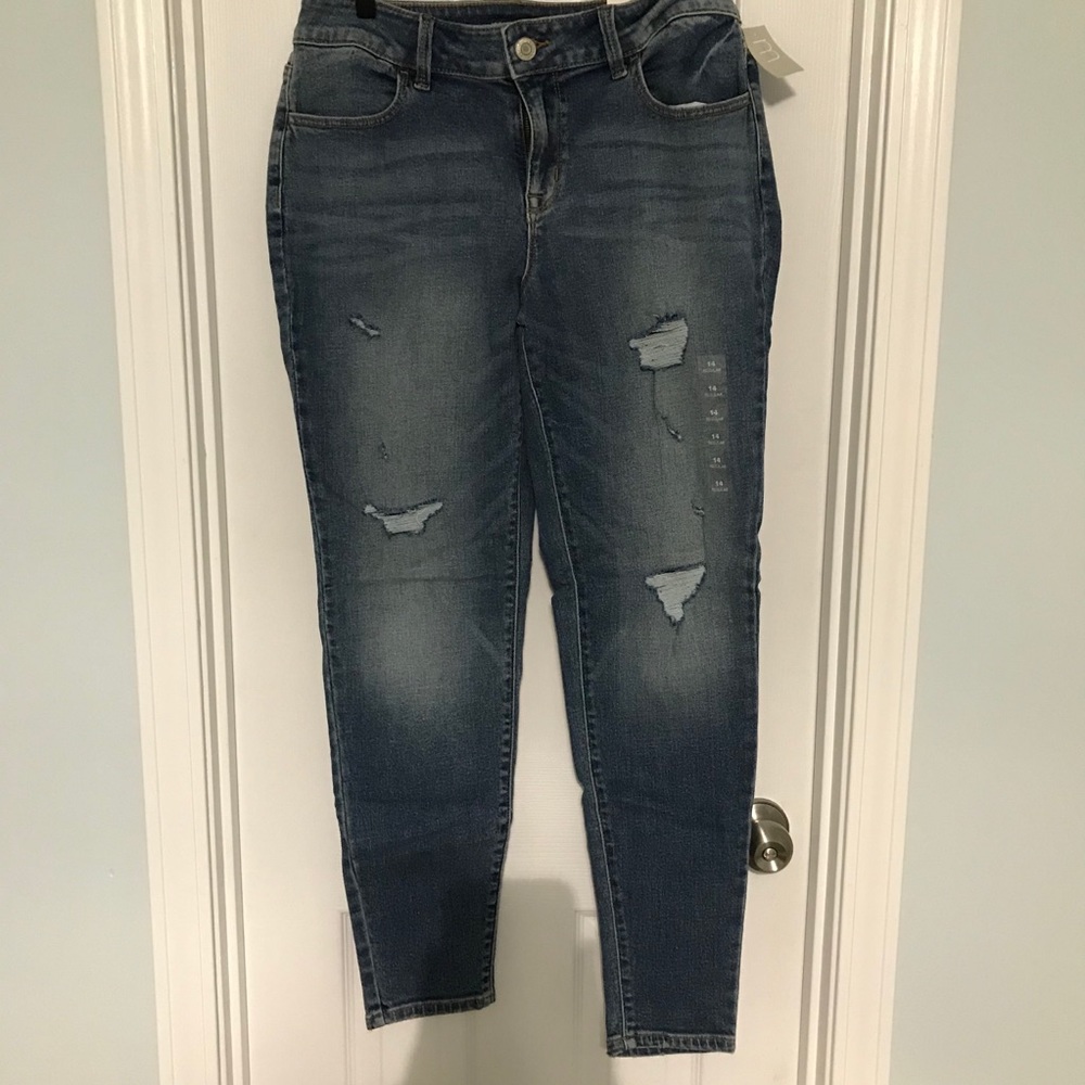 Distressed jeans